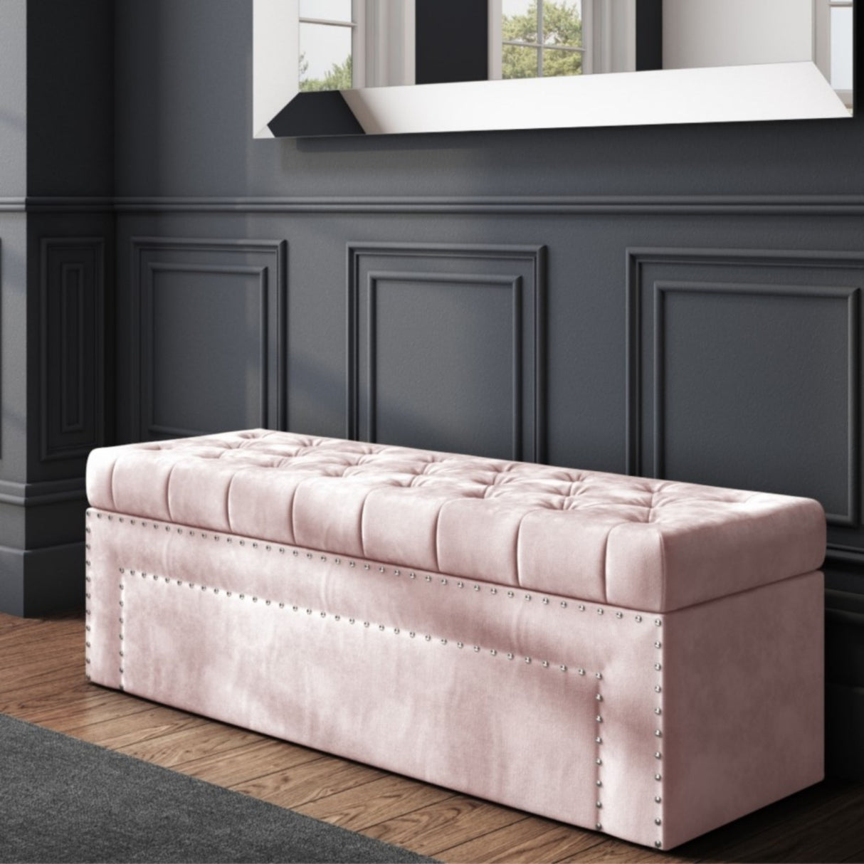 ELLA Chesterfield Upholstered Blanket Box