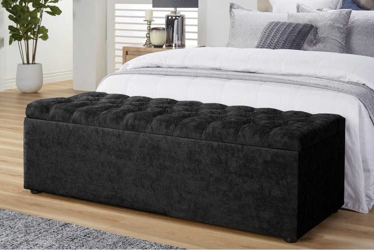 Haven Chesterfield Ottoman in Naples Velvet