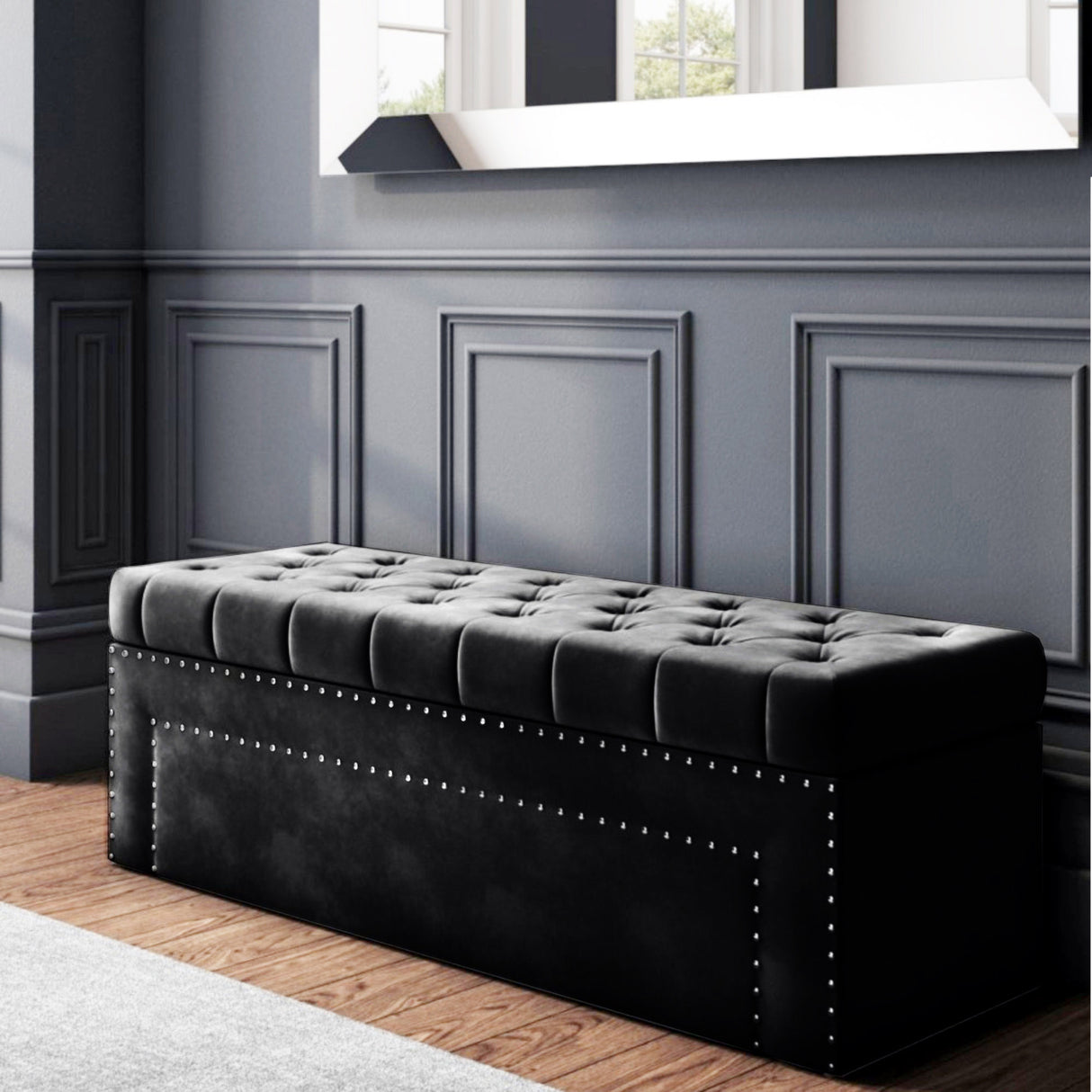 ELLA Chesterfield Upholstered Blanket Box