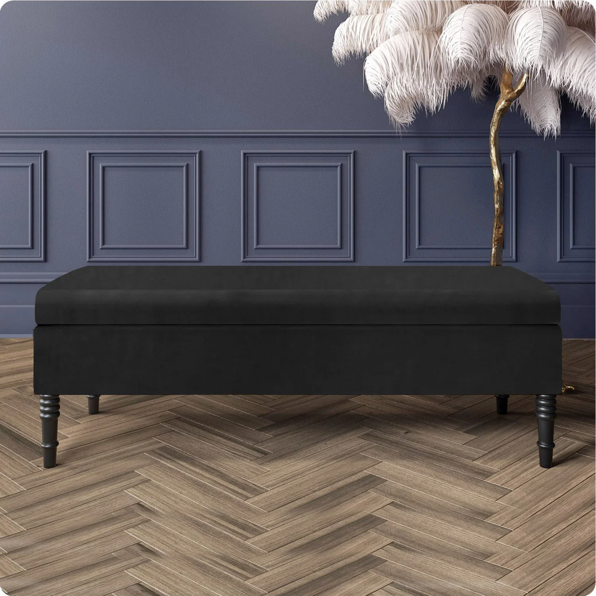 Safar Plain Upholstered Shoe Storage Bench with Legs