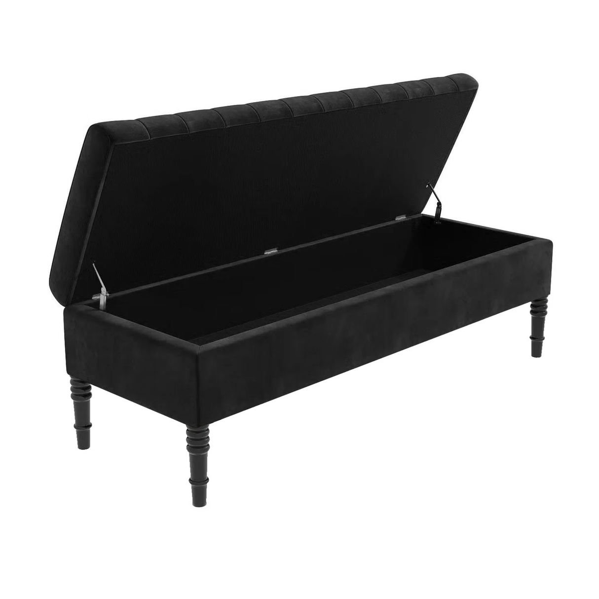 Safar Plain Upholstered Shoe Storage Bench with Legs
