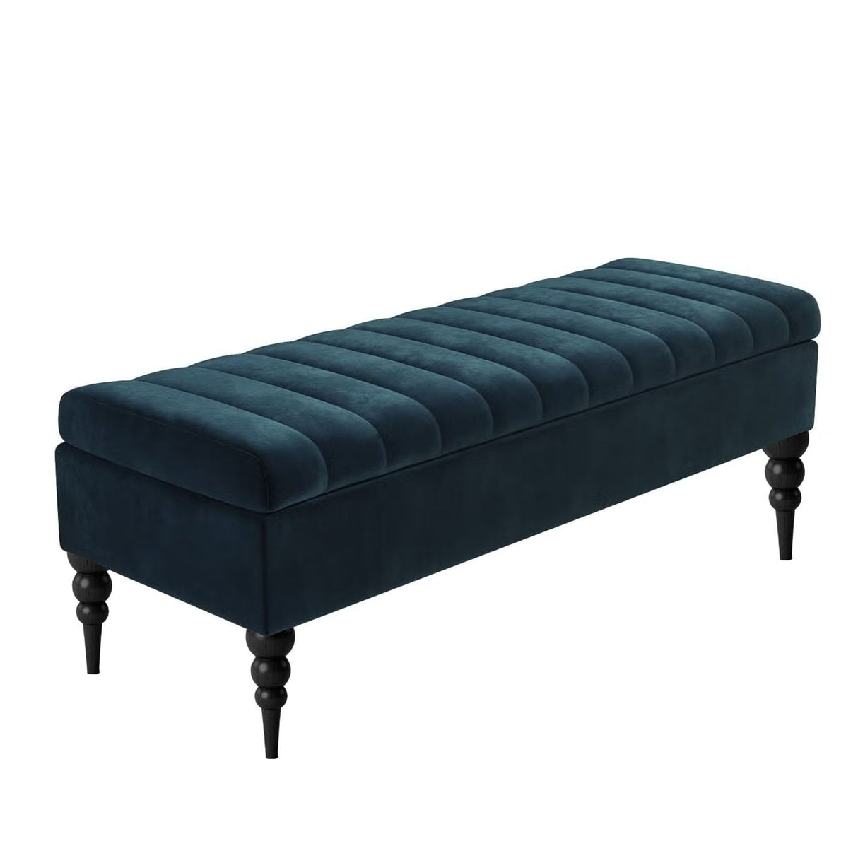 Sierra Velvet Storage Shoe Bench with Legs