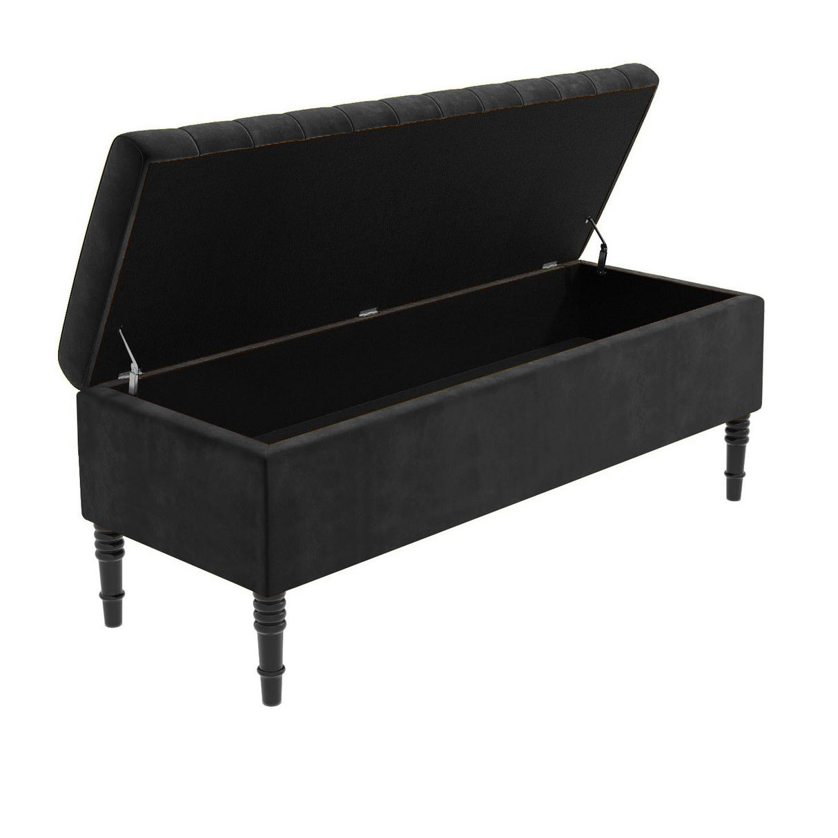 Paris Striped Ottoman Bench with storage