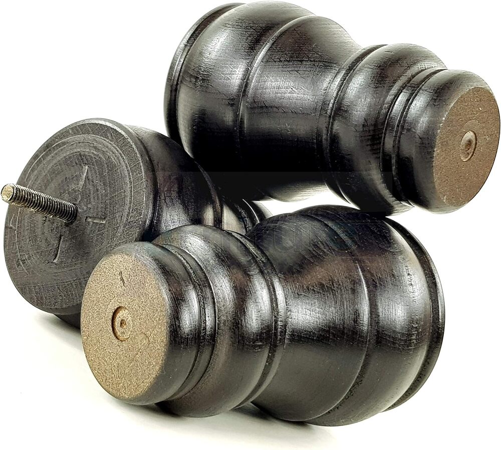 4 x Turned Wooden Furniture Feet, Replacement Legs