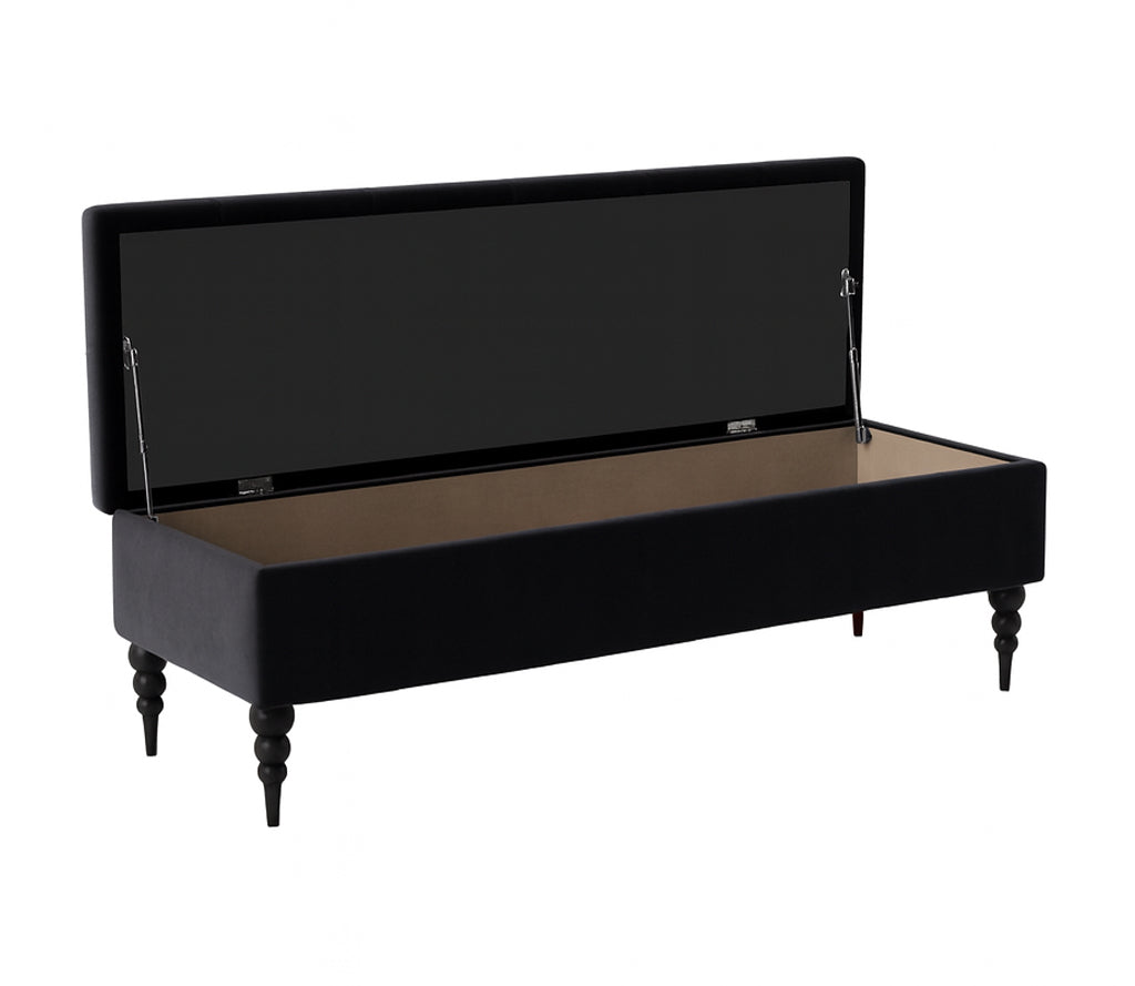Safar Chesterfield Shoe Storage Bench with Legs