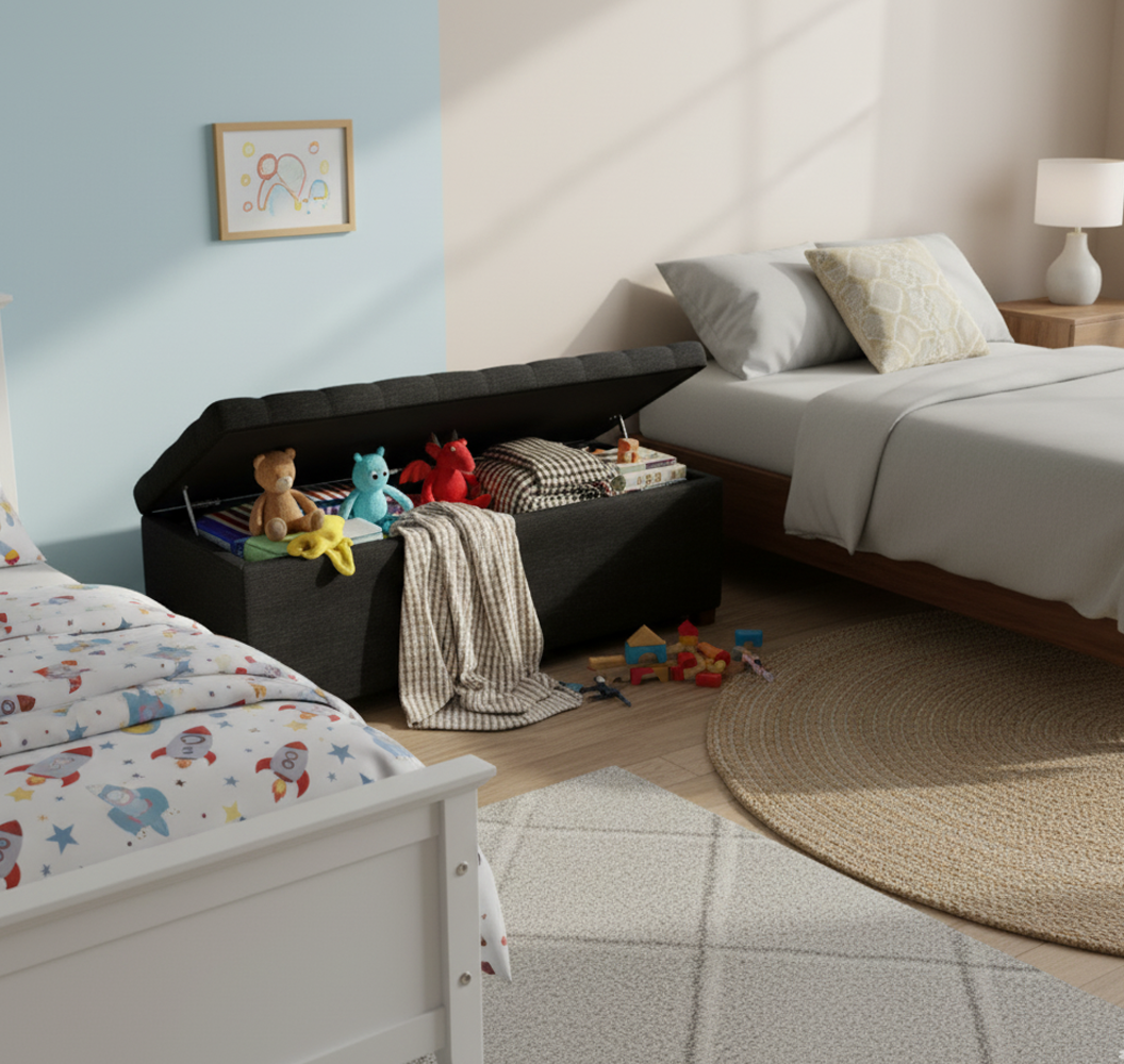 Linoso Ottoman Storage Box with Legs