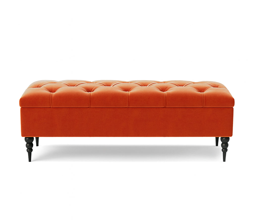 Safar Chesterfield Shoe Storage Bench with Legs