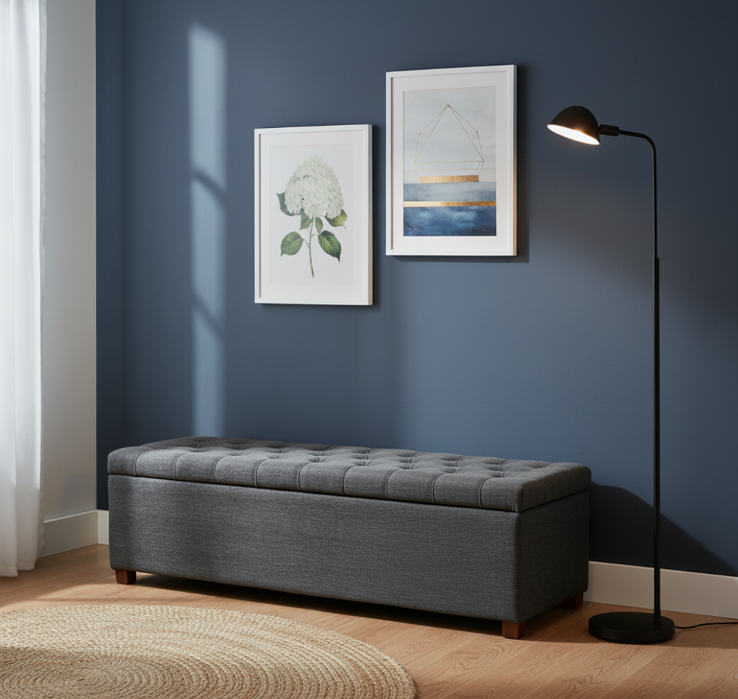 Linoso Ottoman Storage Box with Legs