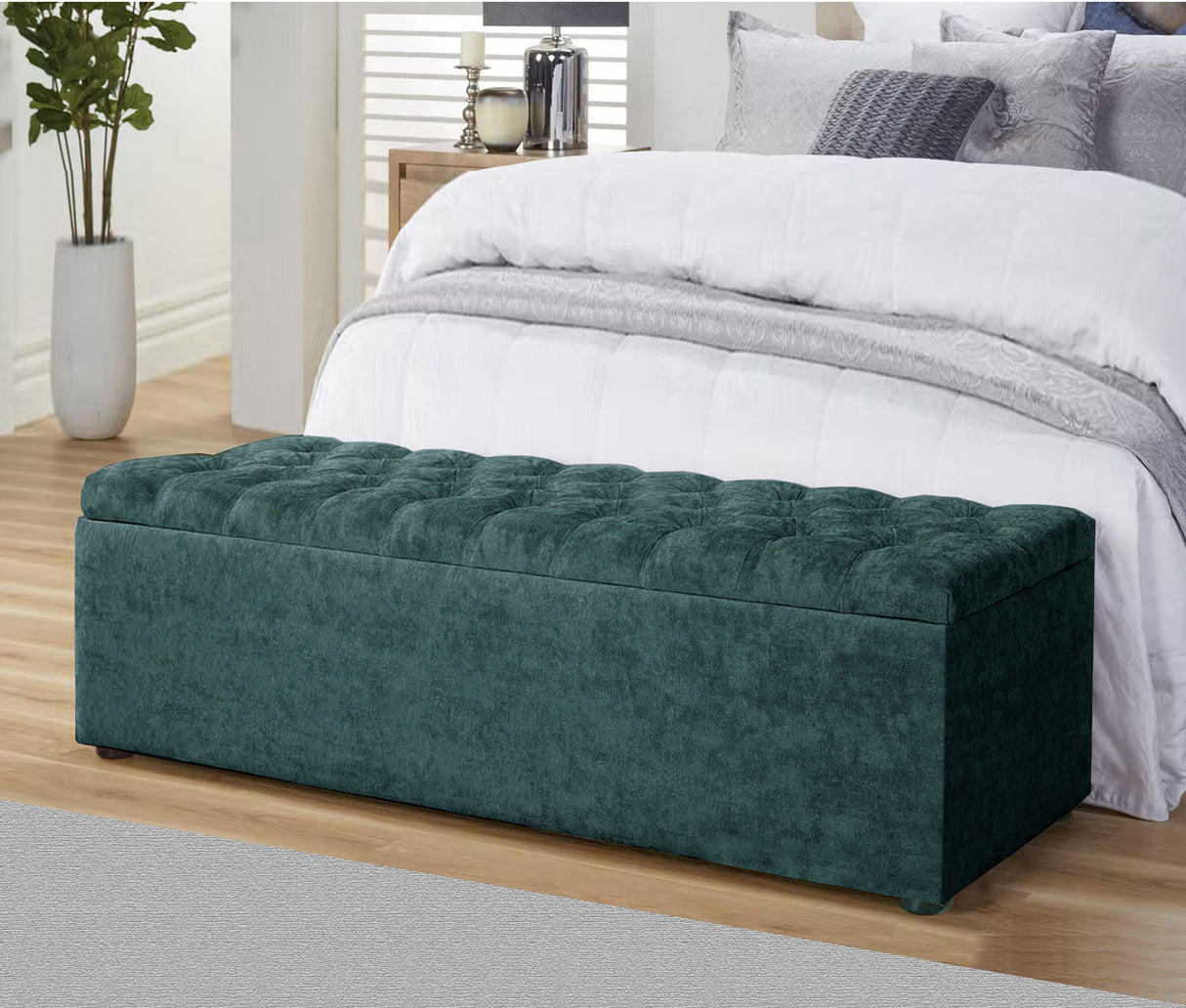 Haven Chesterfield Ottoman in Naples Velvet