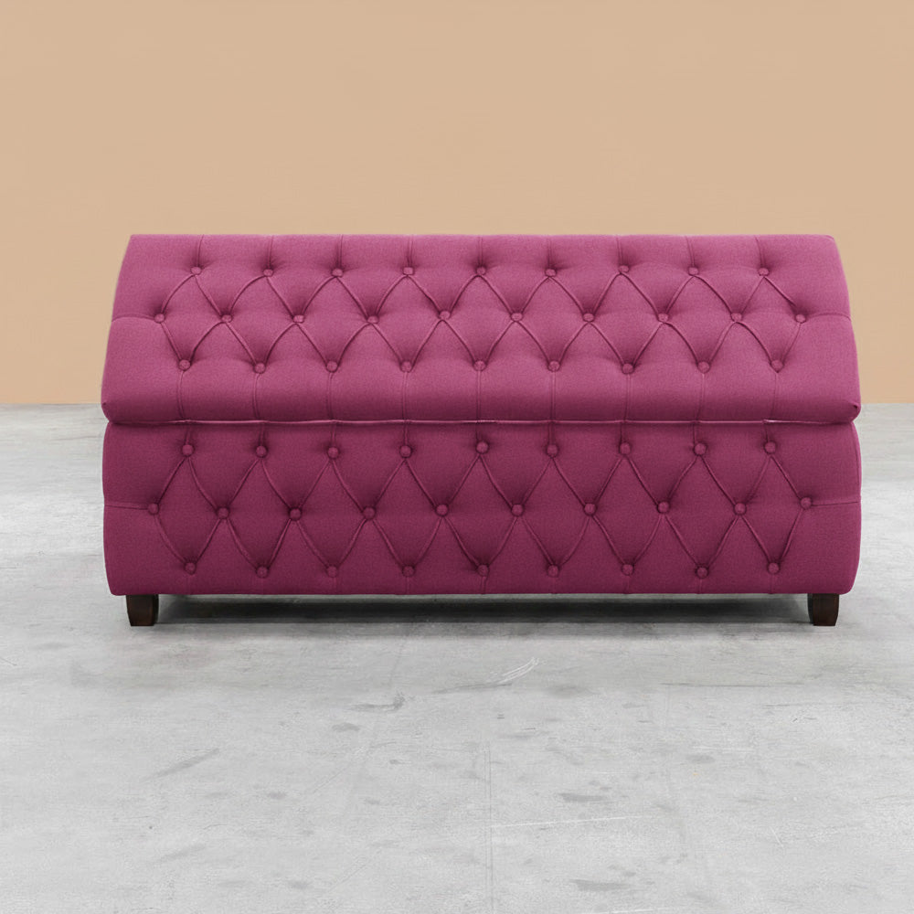 Riga Velvet Upholstered Storage Bench Box