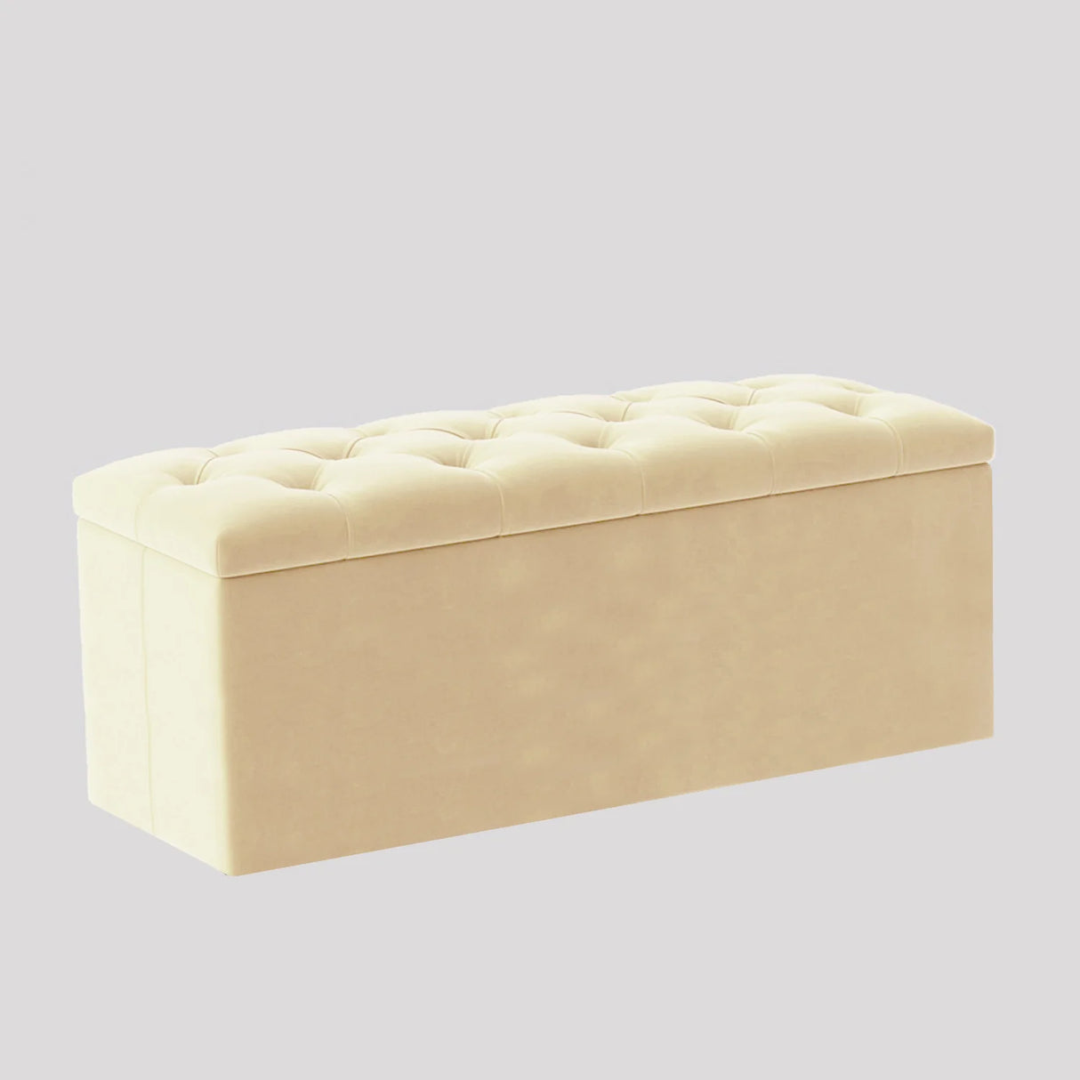 Luna Chesterfield Velvet Storage Ottoman