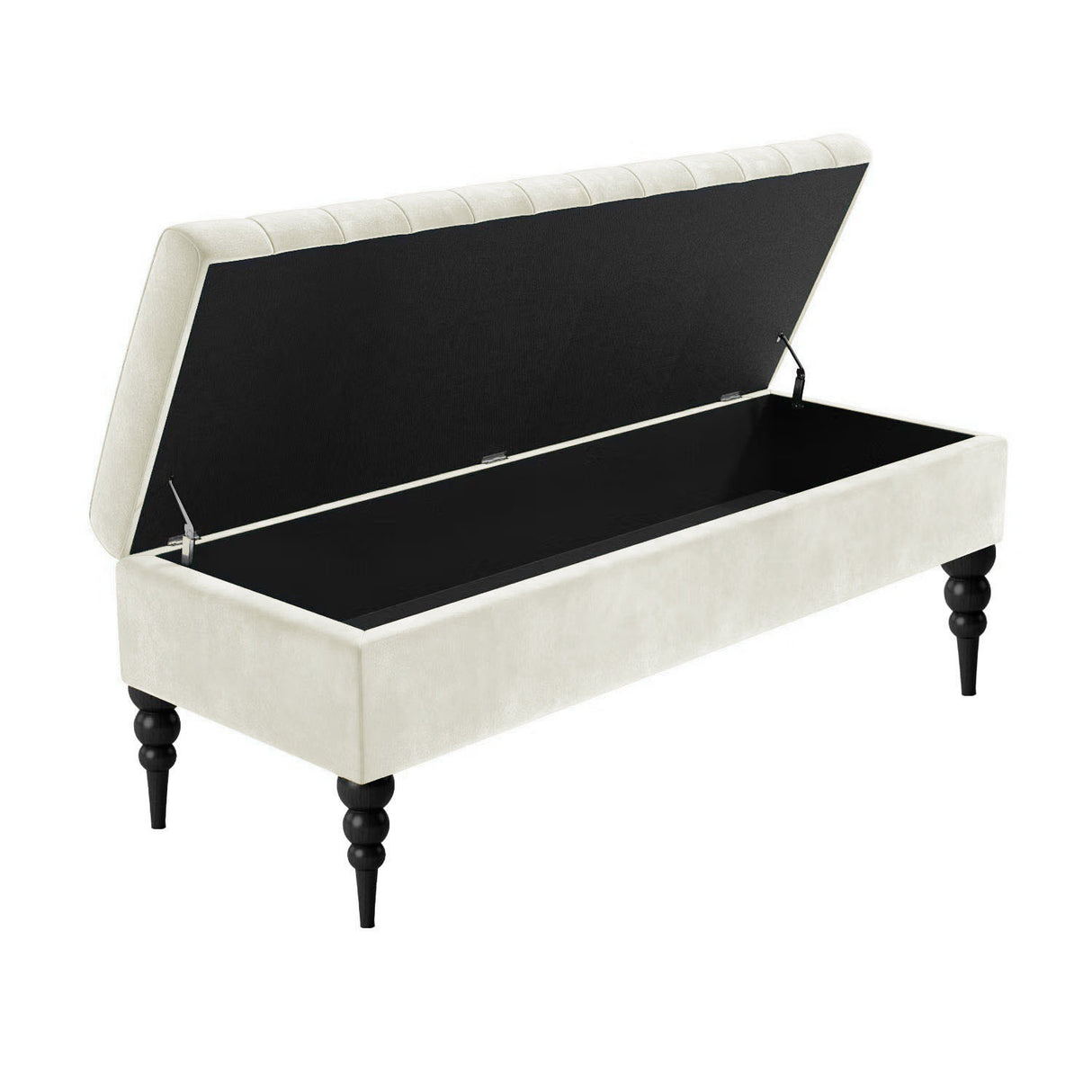 Sierra Plain Upholstered Velvet Storage Bench