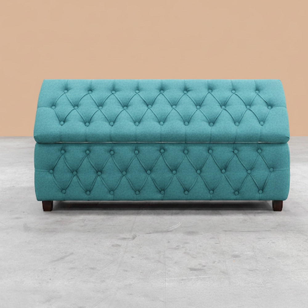 Riga Velvet Upholstered Storage Bench Box