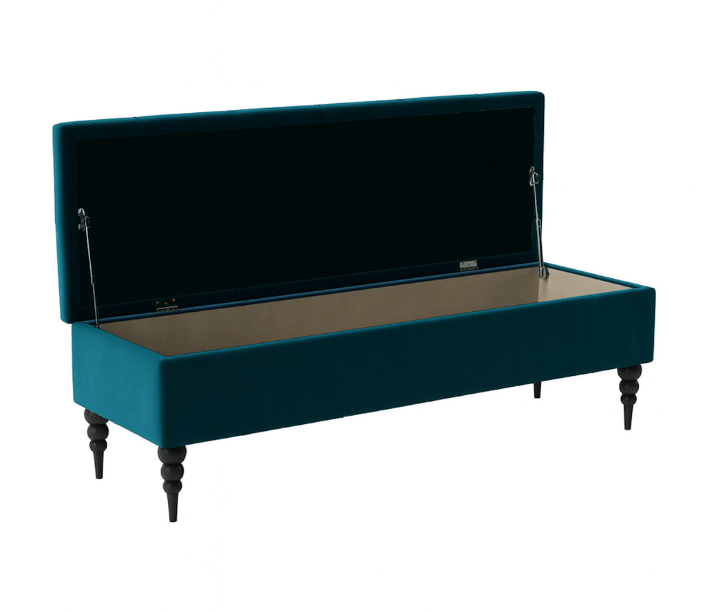Safar Chesterfield Shoe Storage Bench with Legs