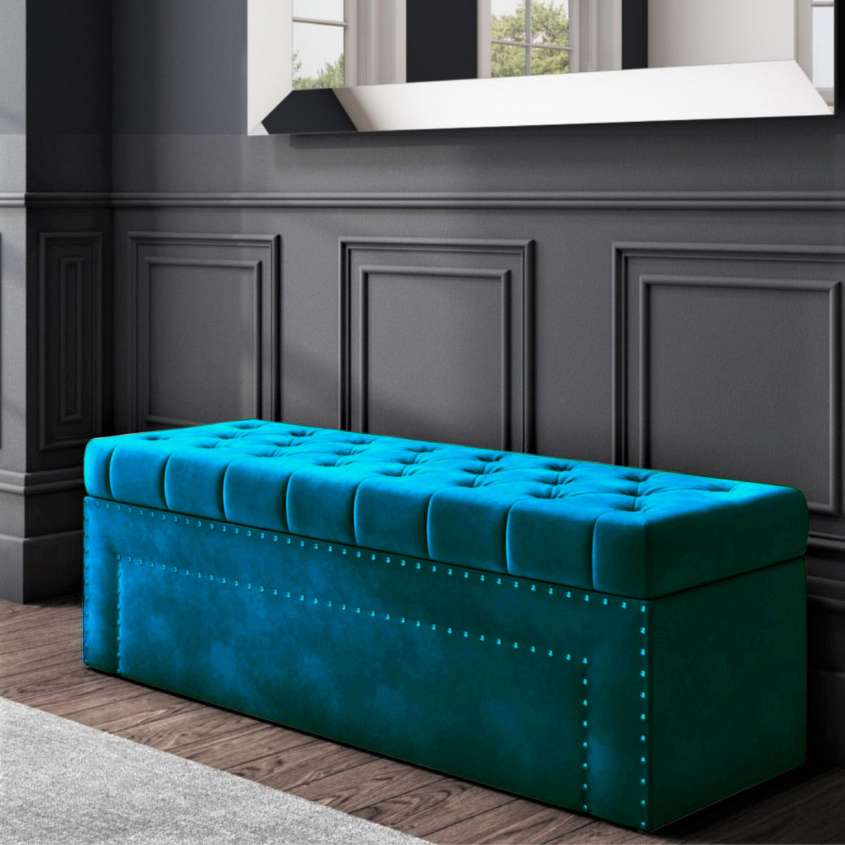 ELLA Chesterfield Upholstered Blanket Box