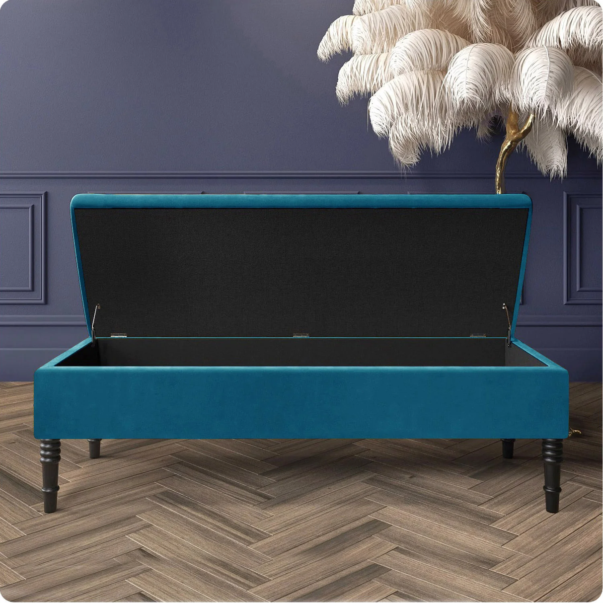 Safar Plain Upholstered Shoe Storage Bench with Legs