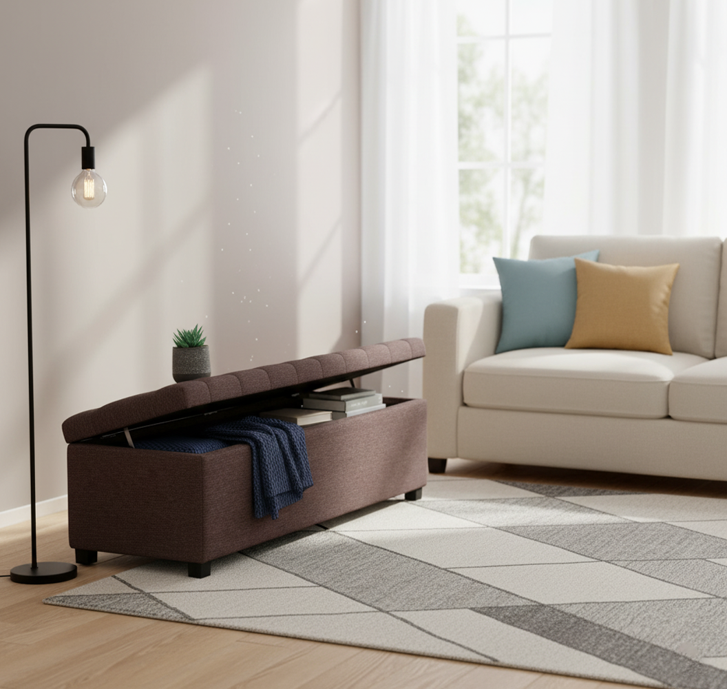 Linoso Ottoman Storage Box with Legs