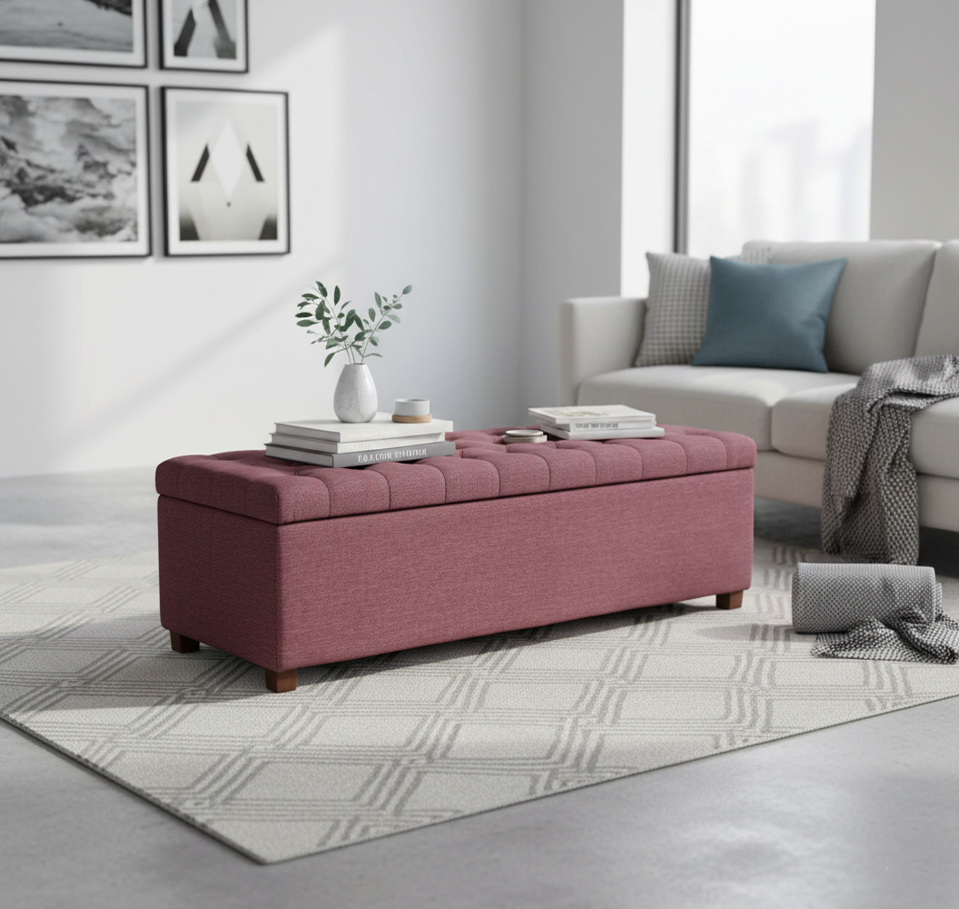 Linoso Ottoman Storage Box with Legs