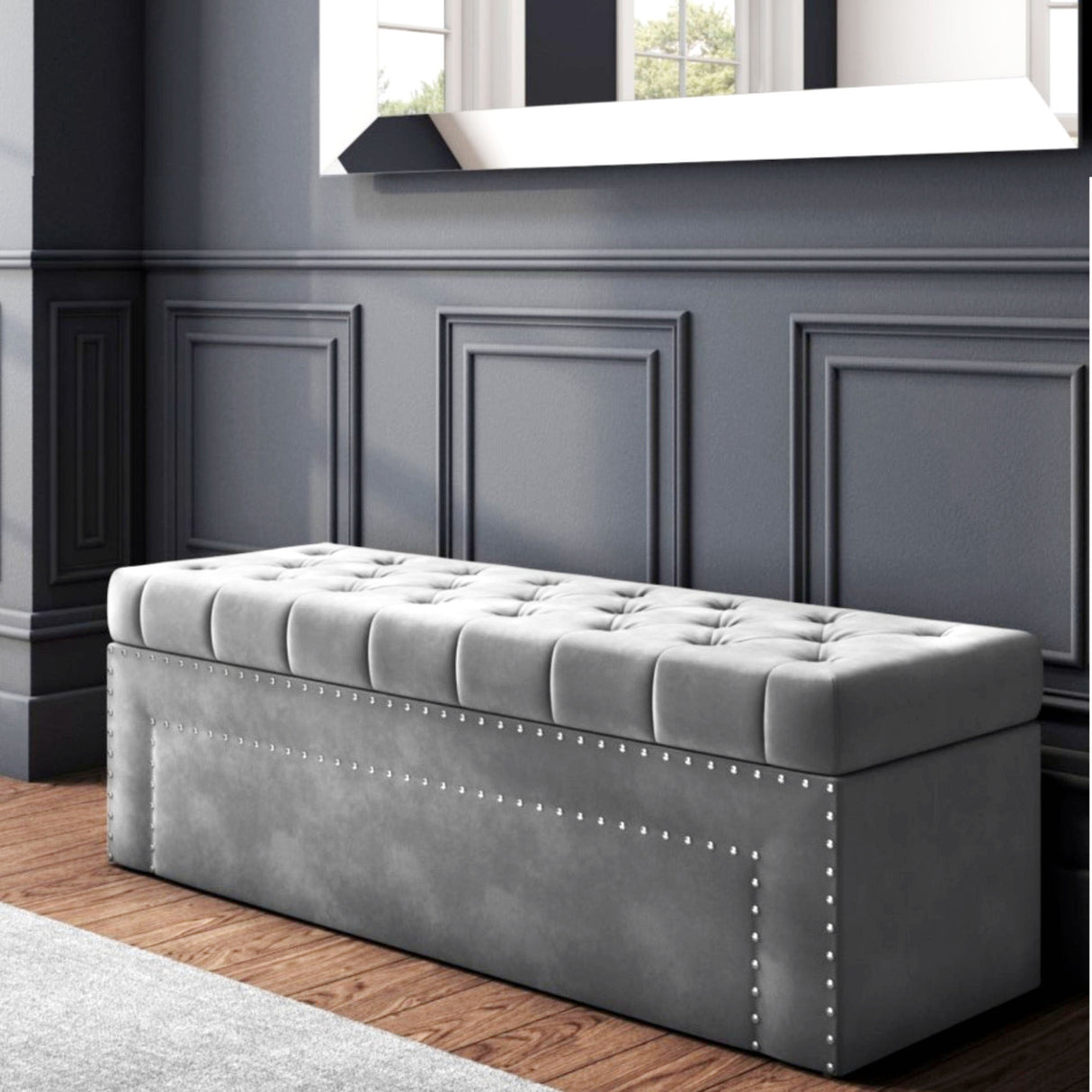 ELLA Chesterfield Upholstered Blanket Box