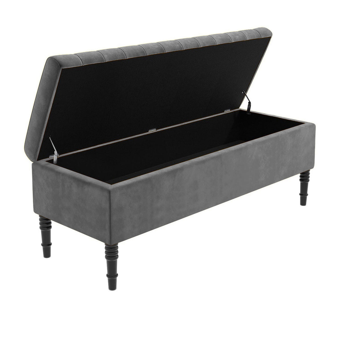 Paris Striped Ottoman Bench with storage