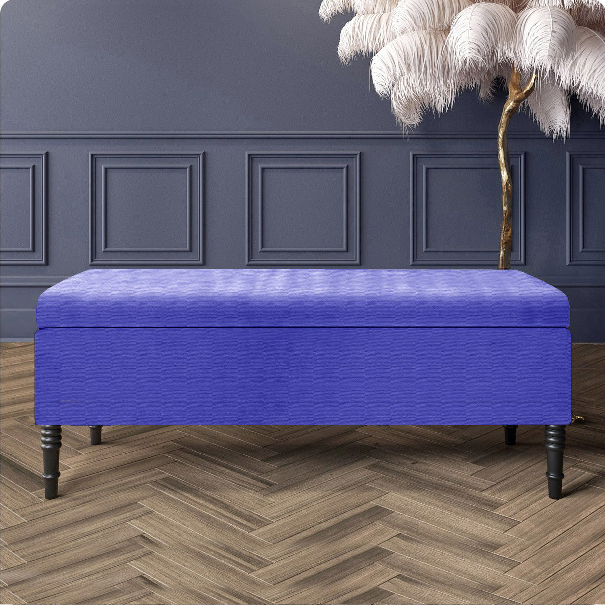 Paris Plain Naples Ottoman Storage Bench