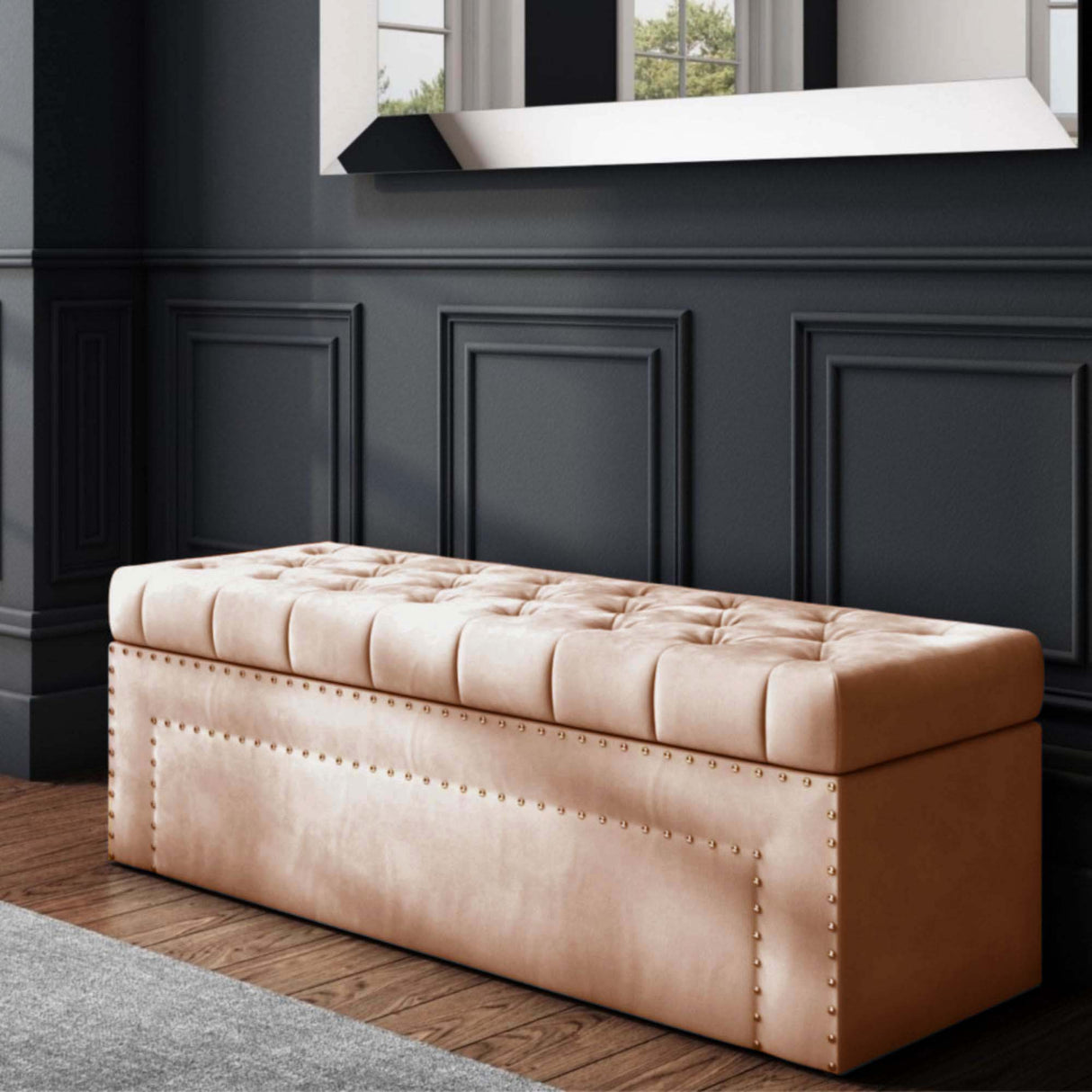 ELLA Chesterfield Upholstered Blanket Box