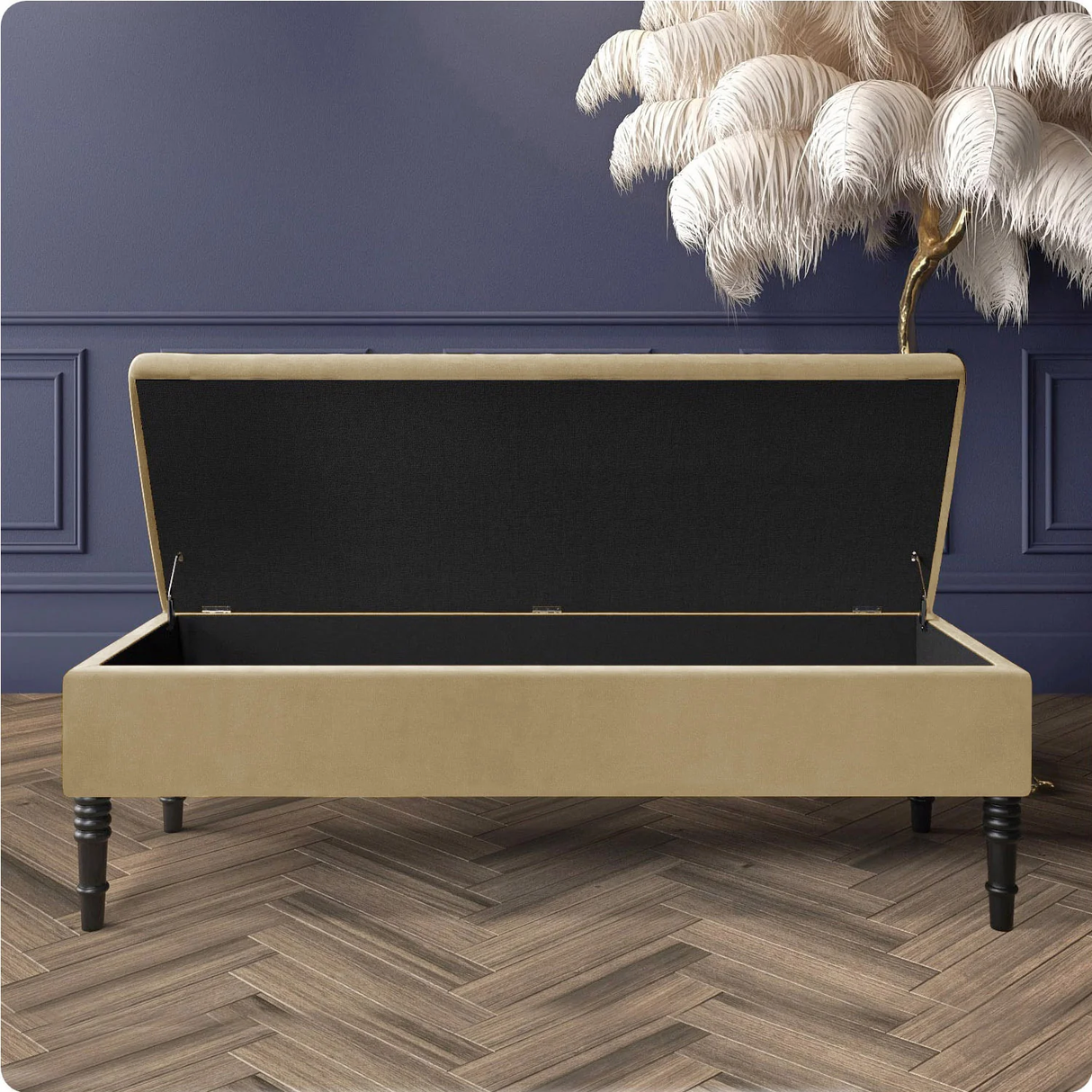 Safar Plain Upholstered Shoe Storage Bench with Legs