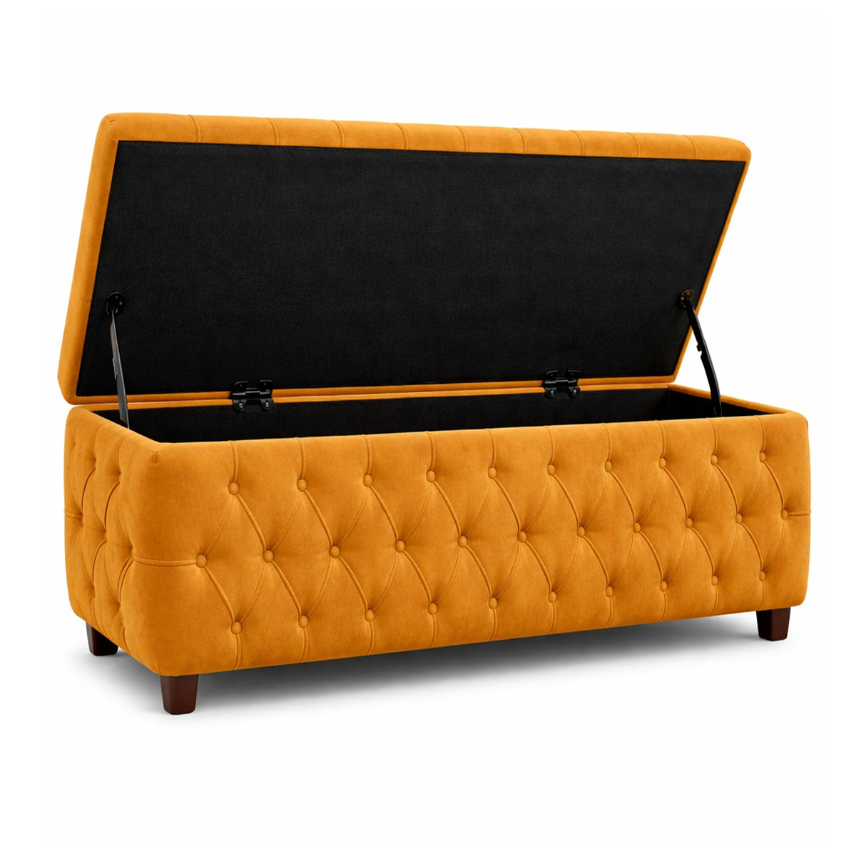 Riga Velvet Upholstered Storage Bench Box