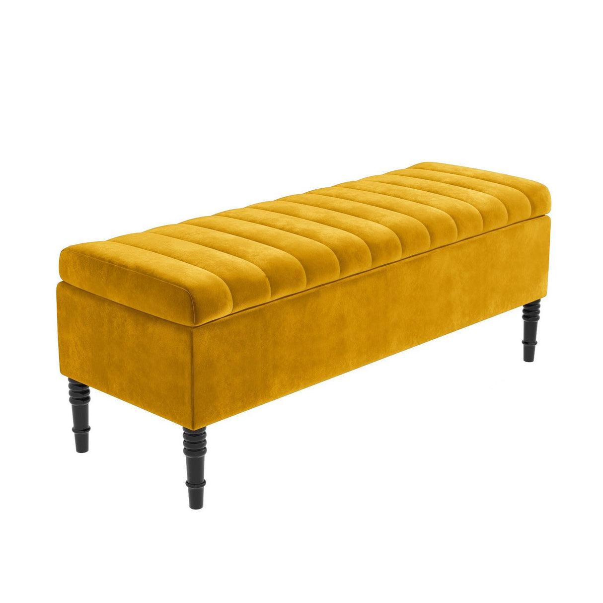 Paris Striped Ottoman Bench with storage