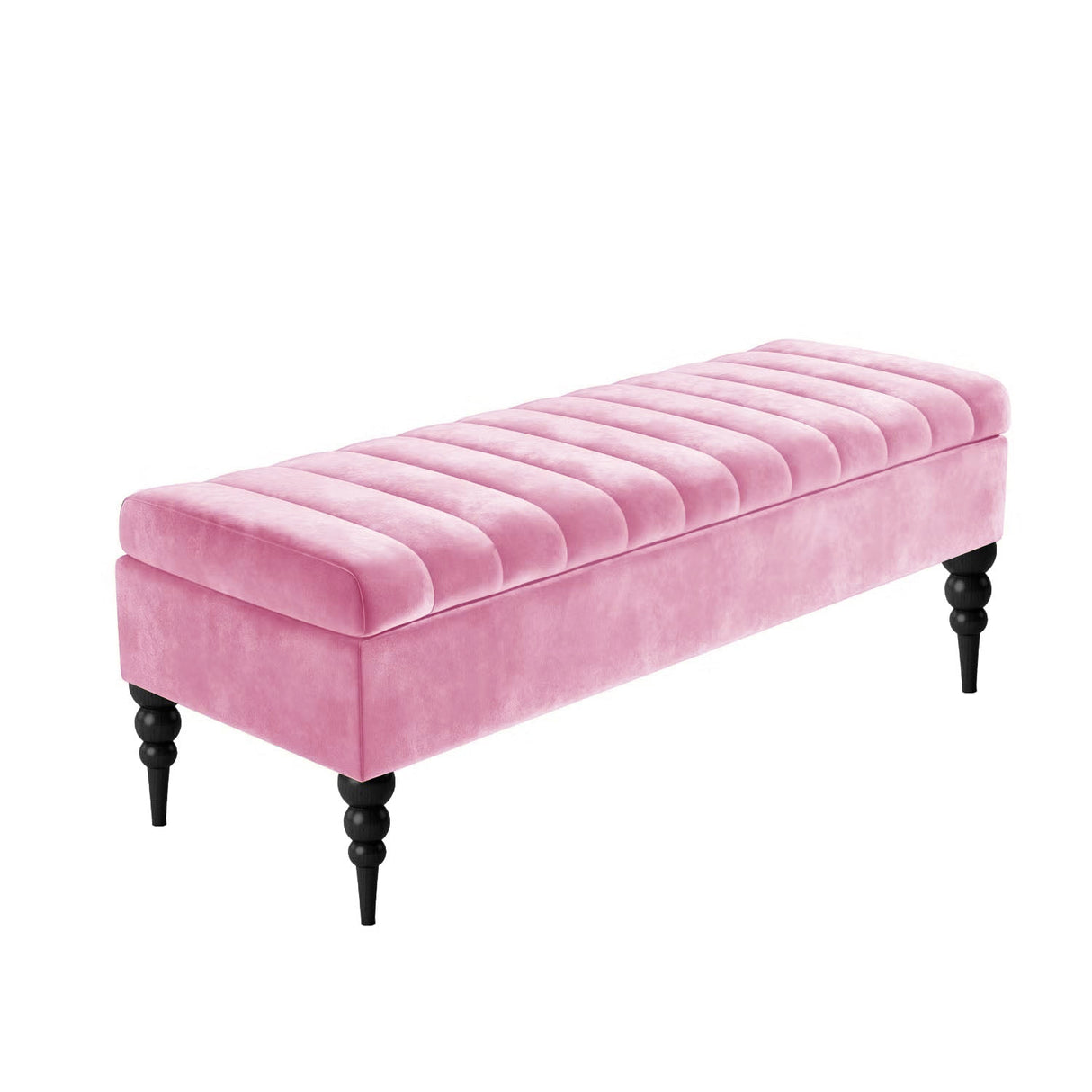 Sierra Velvet Storage Shoe Bench with Legs