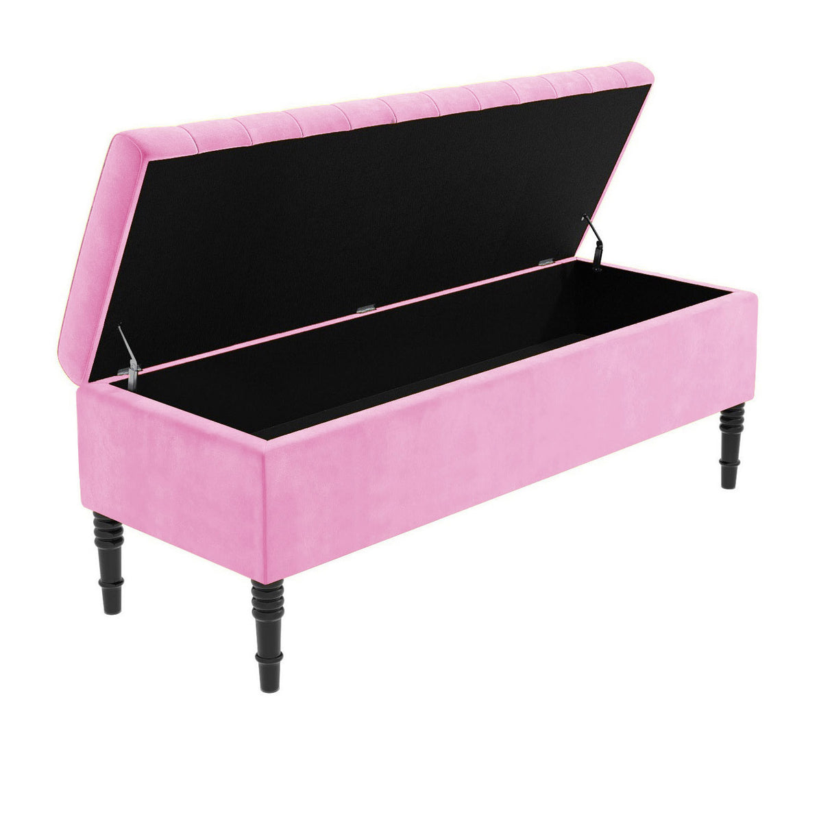 Paris Striped Ottoman Bench with storage