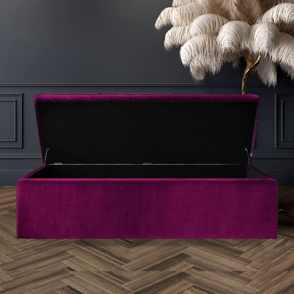Large Safar Ottoman Box - Naples Velvet