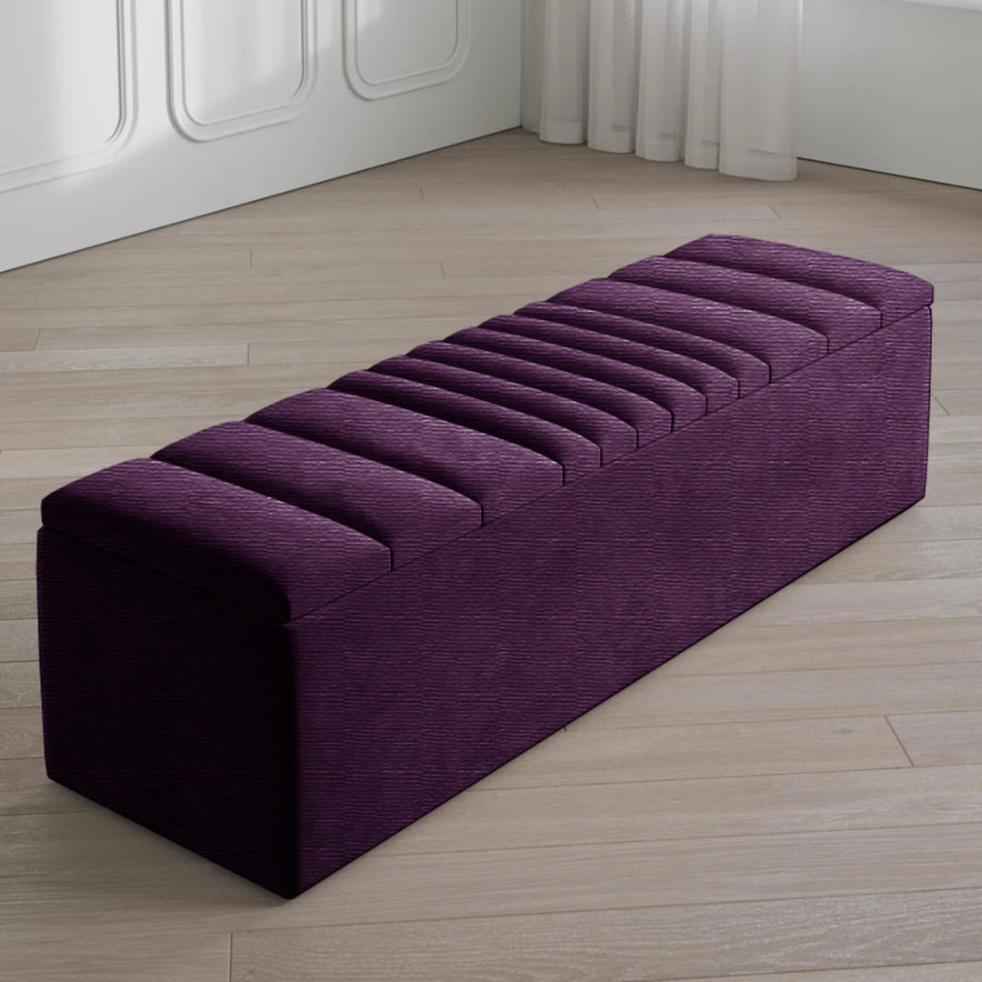 Windsor Naples Striped Ottoman Storage Box