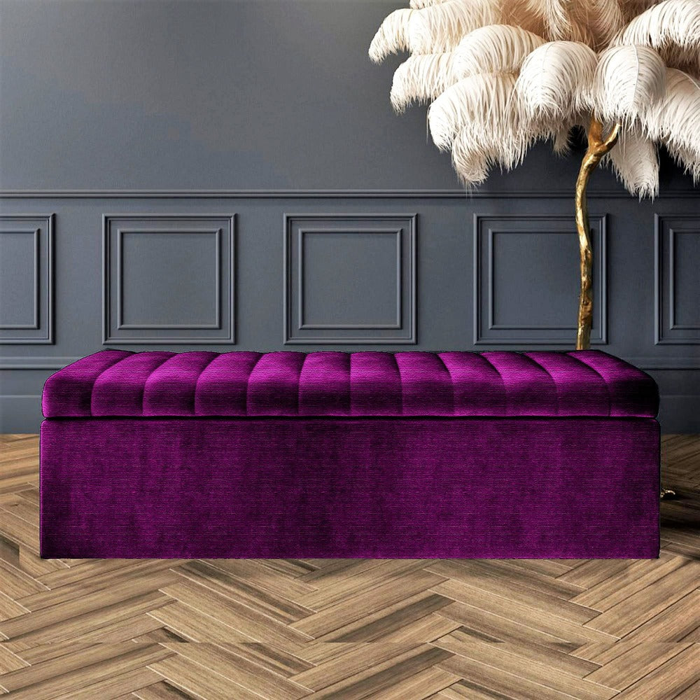 Large Safar Ottoman Box - Naples Velvet