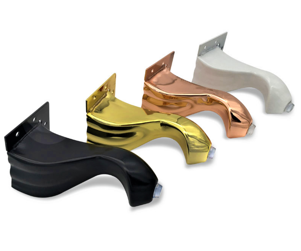 4 x Queen Anne Metal Legs, Replacement Furniture Feet