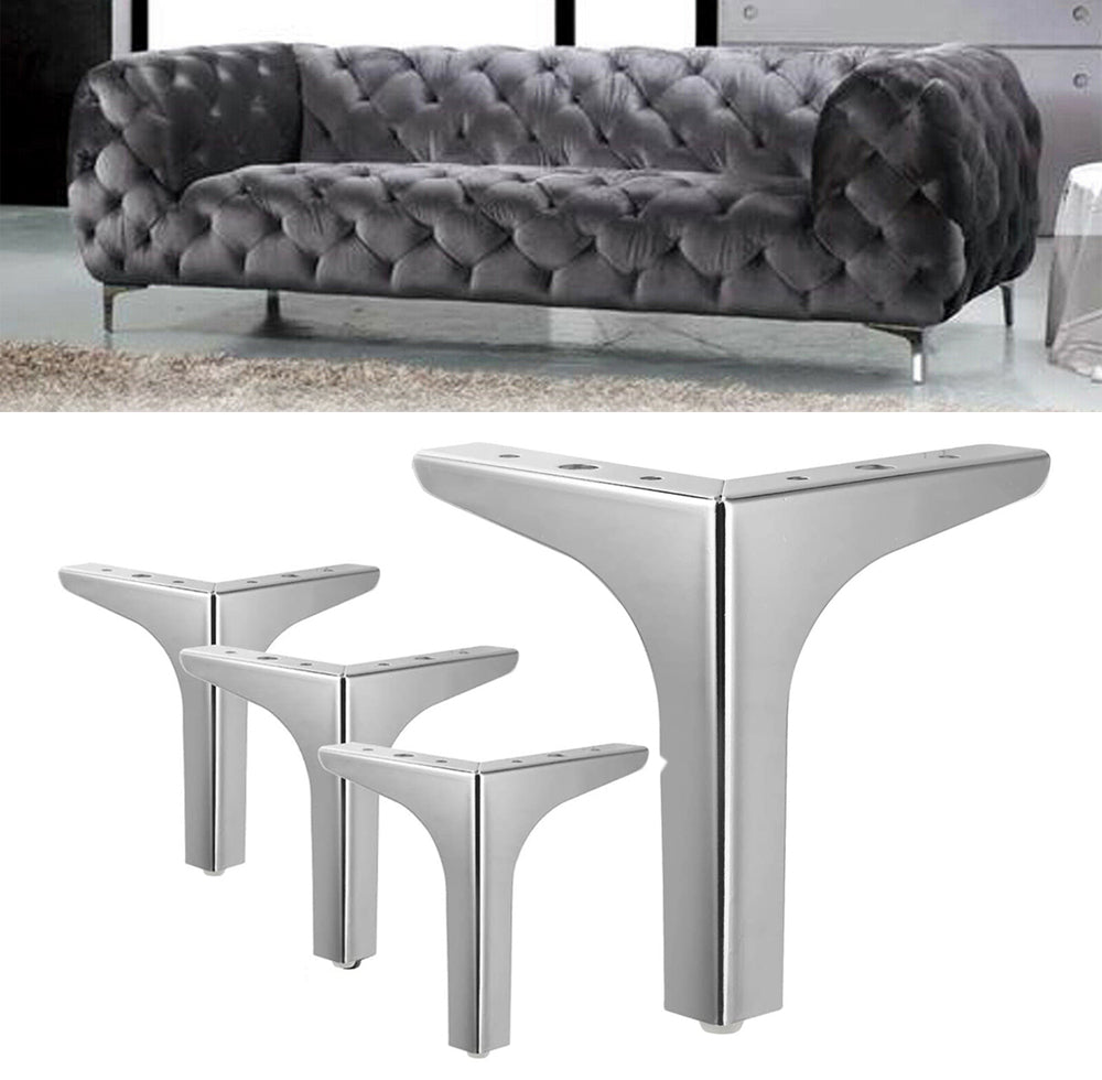 4 x Triangle Legs, Metal Corner Legs for Sofa, Replacement Furniture Feet