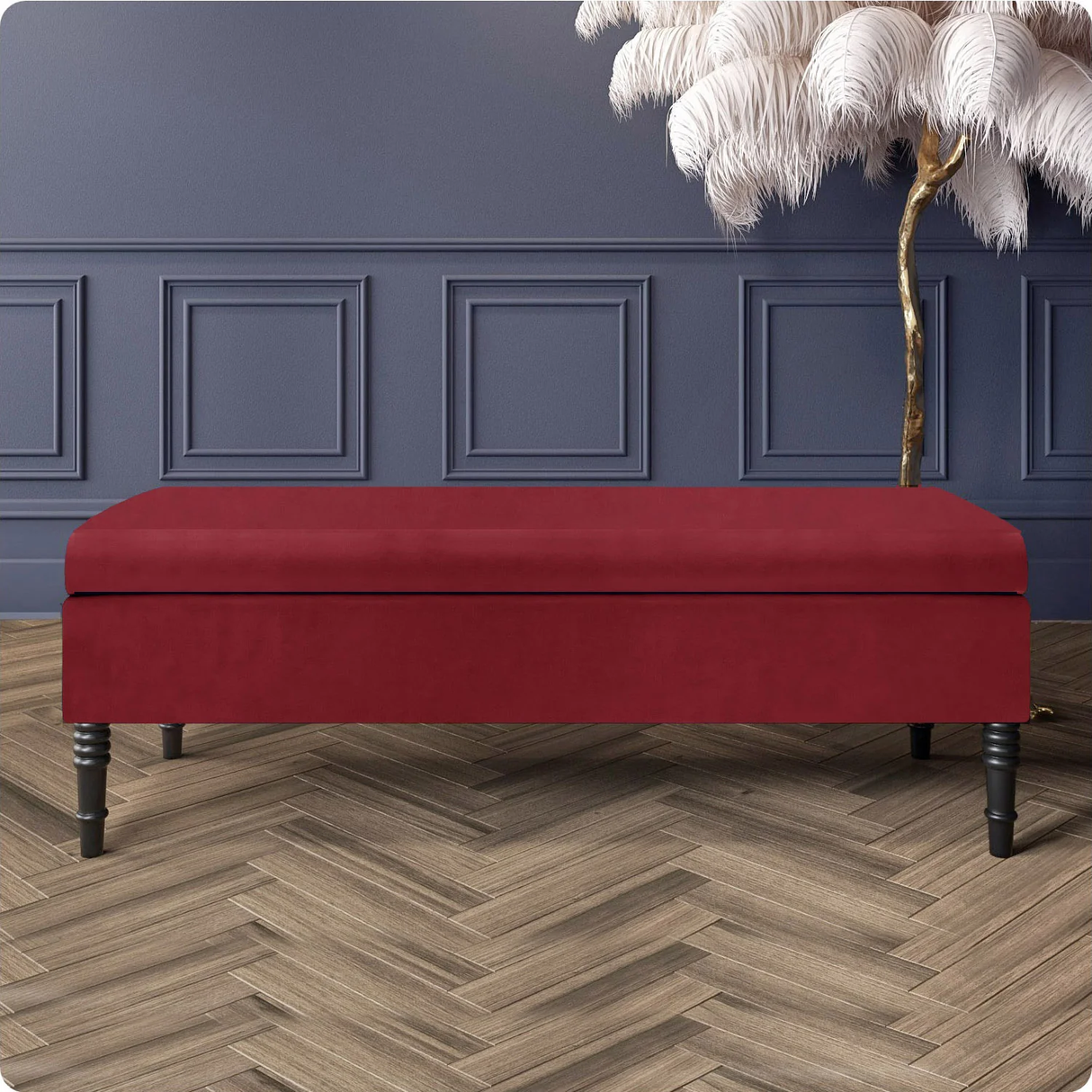 Safar Plain Upholstered Shoe Storage Bench with Legs