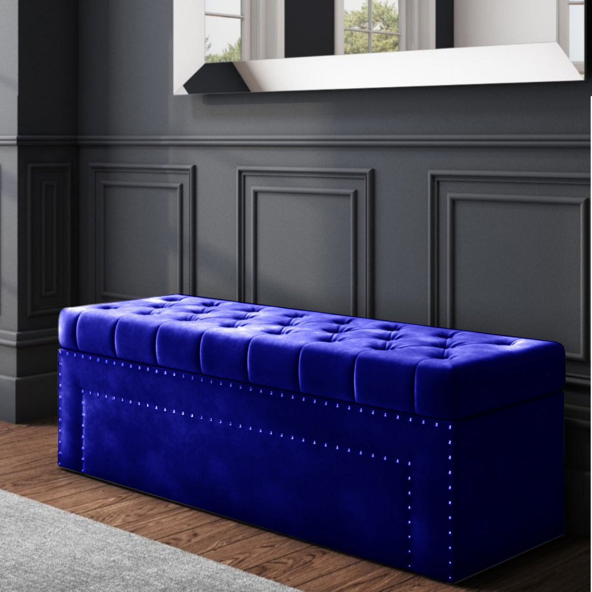 ELLA Chesterfield Upholstered Blanket Box
