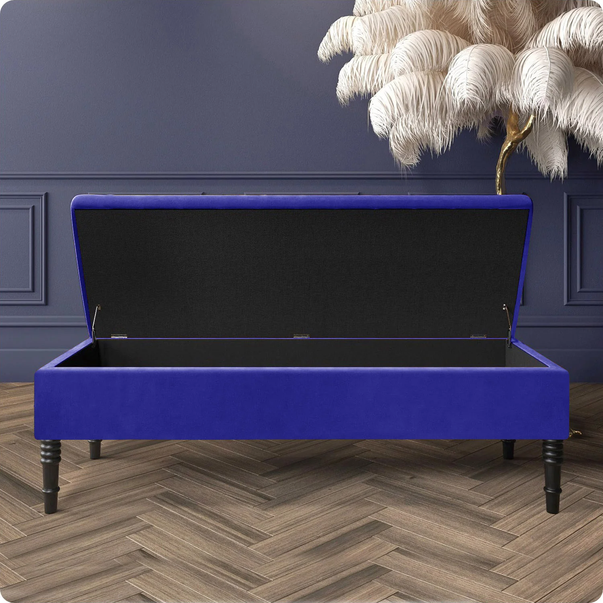Safar Plain Upholstered Shoe Storage Bench with Legs