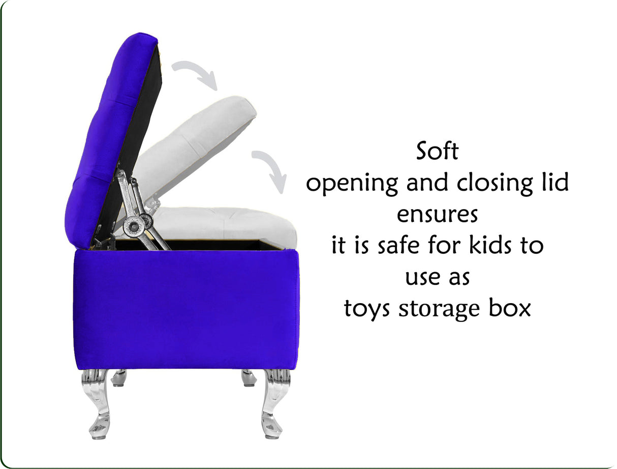 Londona Velvet Storage Bench with Legs