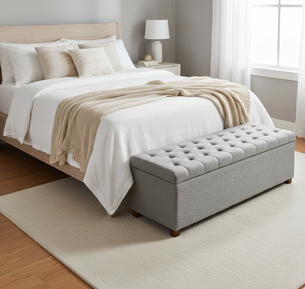 Linoso Ottoman Storage Box with Legs