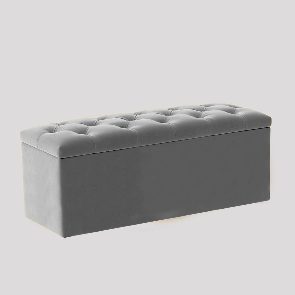 Luna Chesterfield Velvet Storage Ottoman