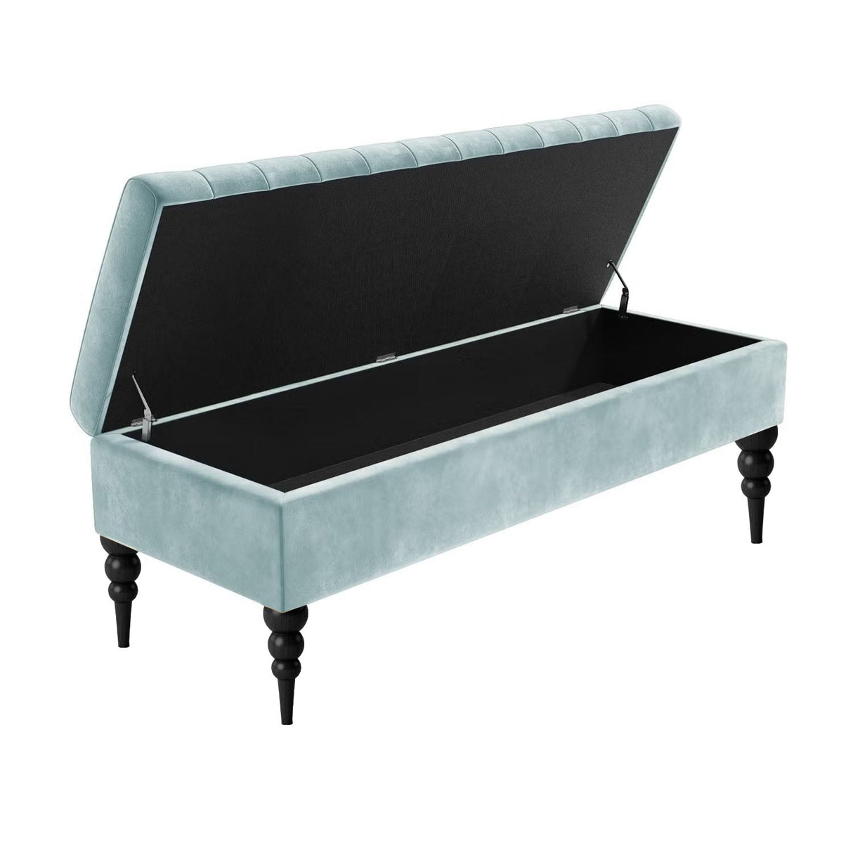 Sierra Velvet Storage Shoe Bench with Legs