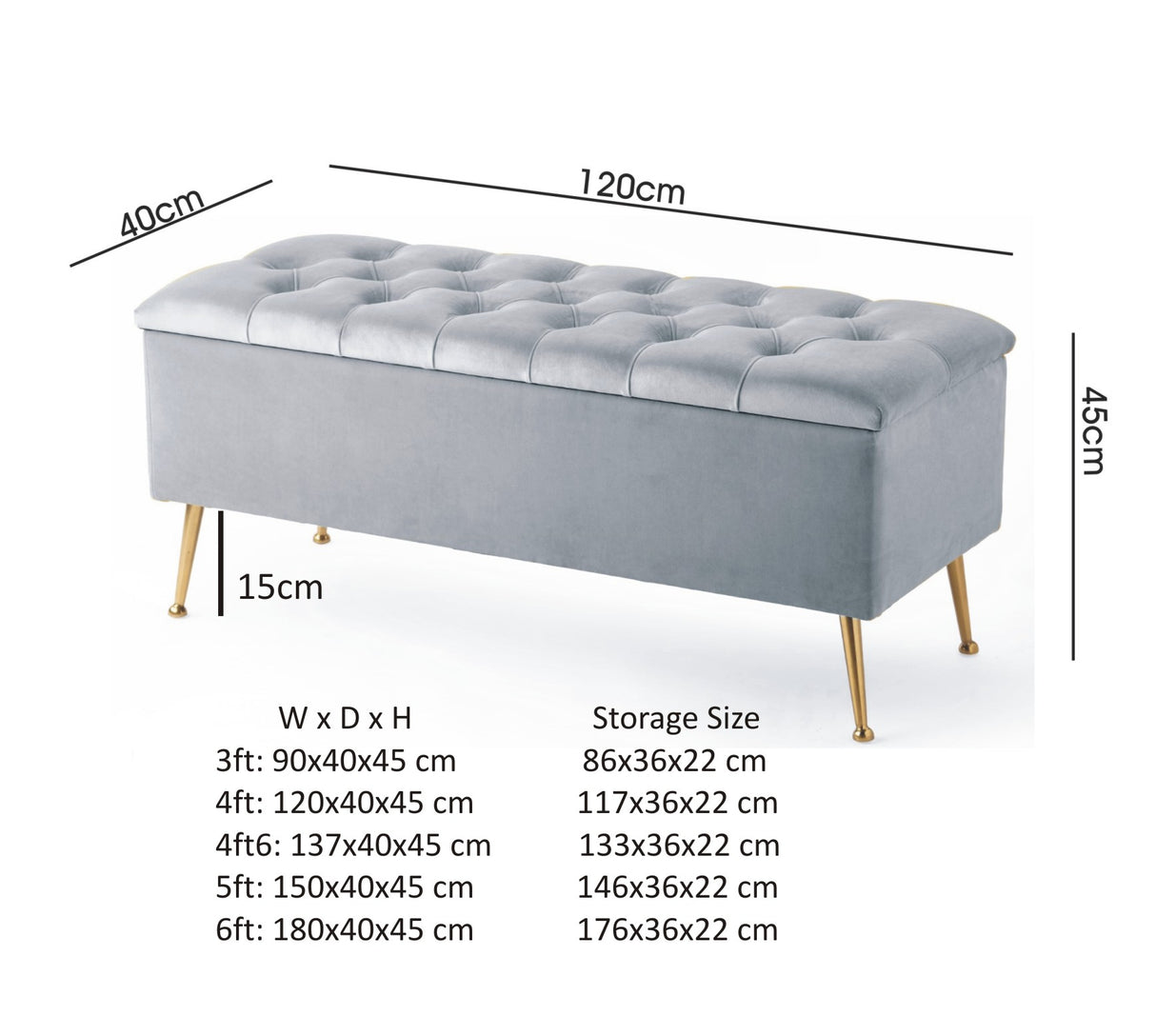 French Chesterfield Upholstered Footstool