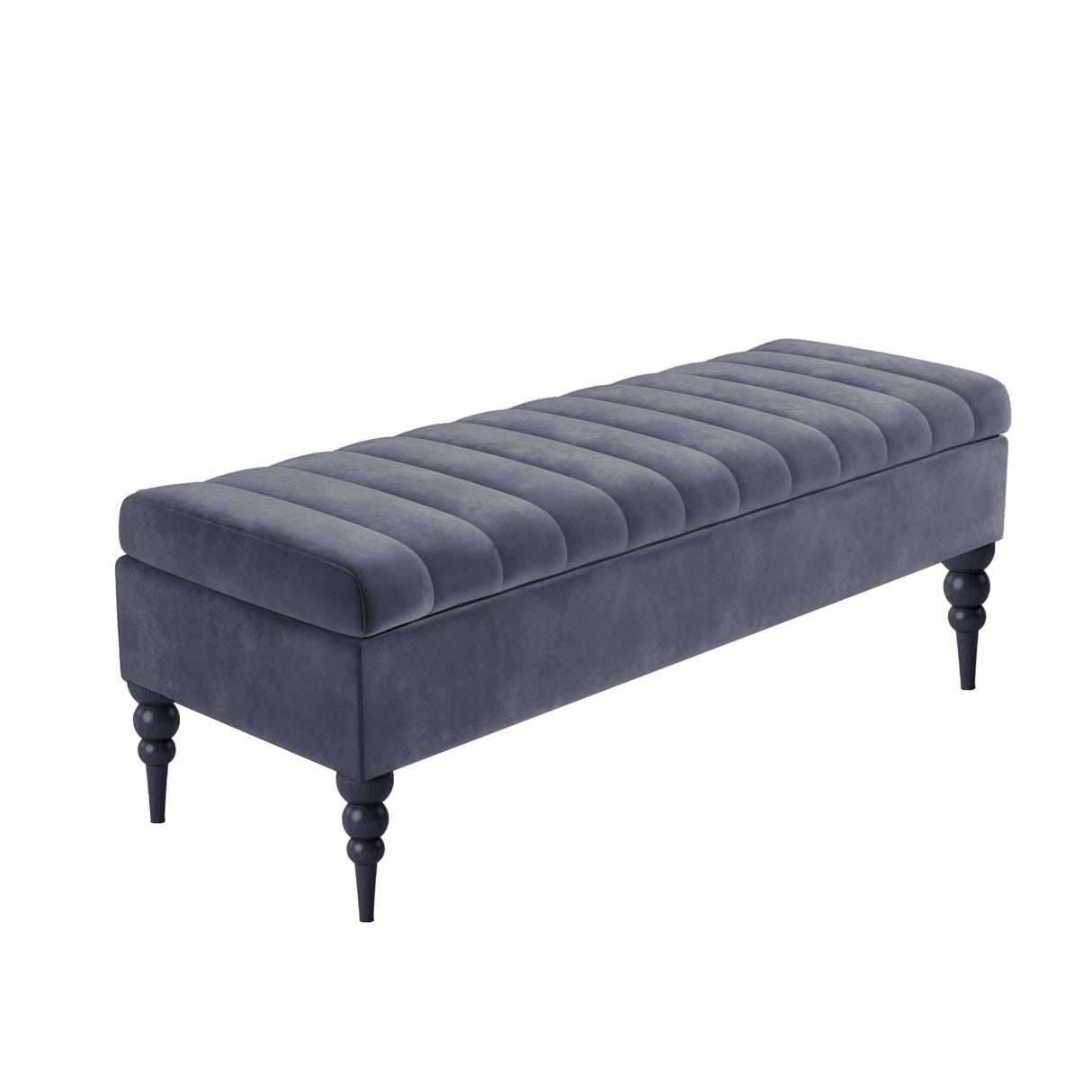 Sierra Velvet Storage Shoe Bench with Legs
