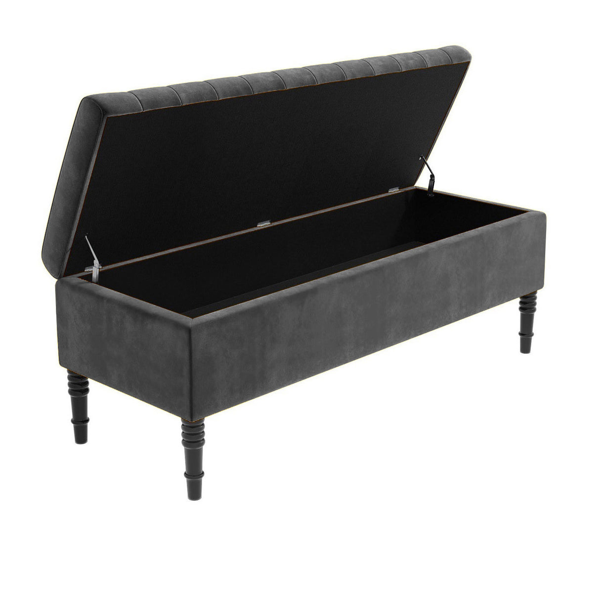 Paris Striped Ottoman Bench with storage