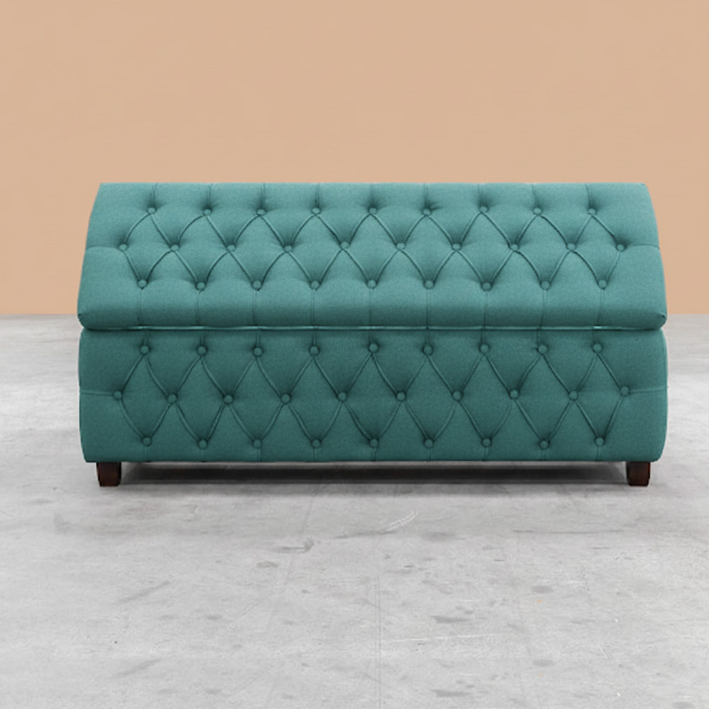 Riga Velvet Upholstered Storage Bench Box