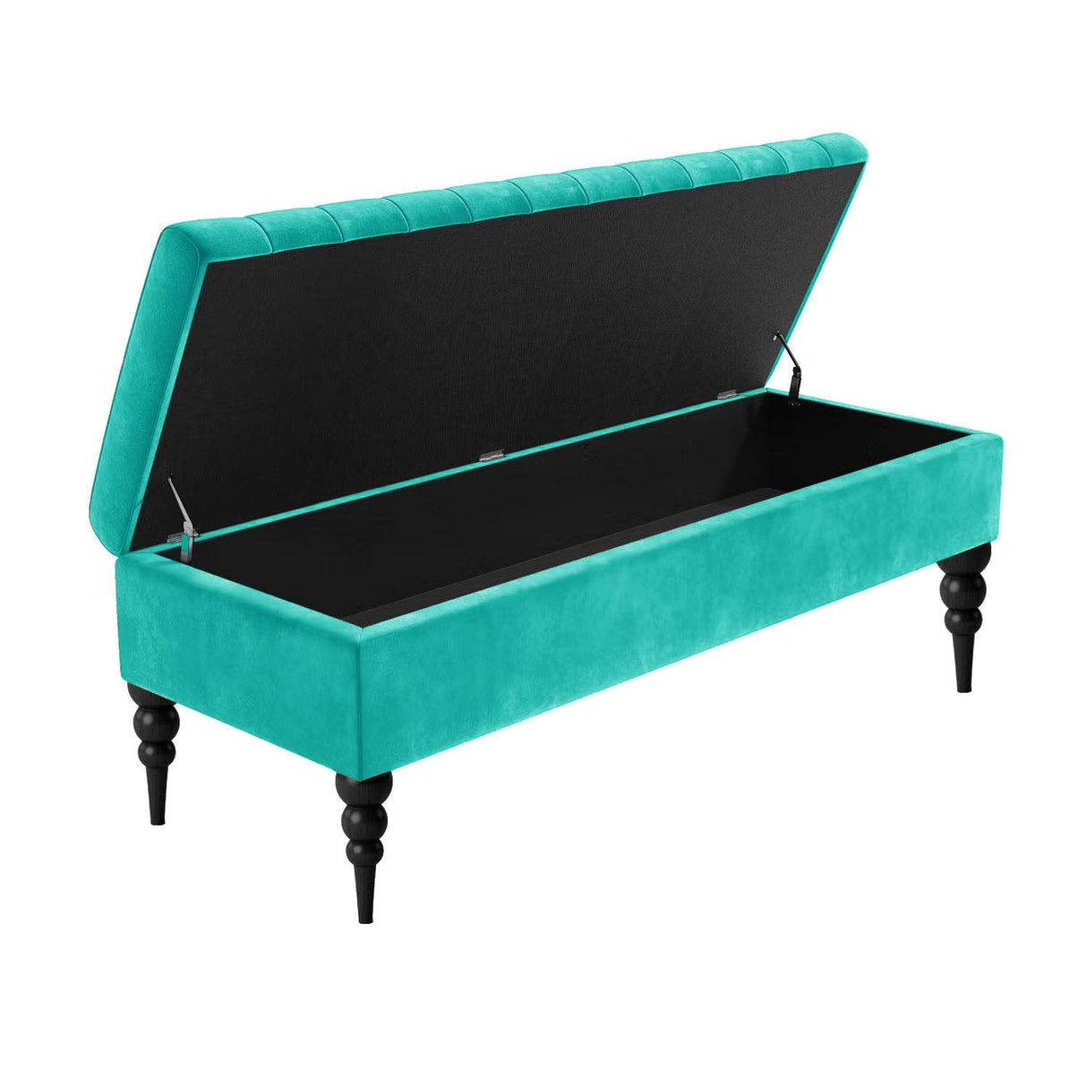 Sierra Velvet Storage Shoe Bench with Legs