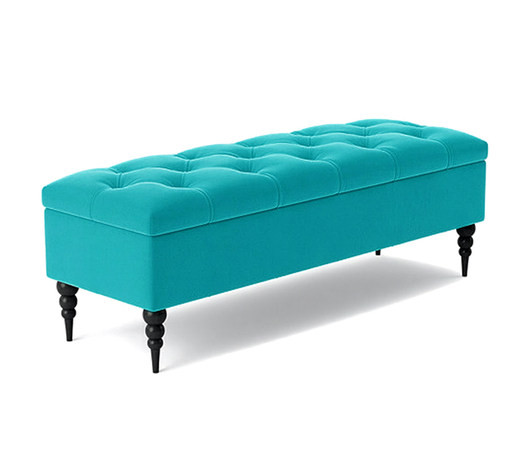 Safar Chesterfield Shoe Storage Bench with Legs