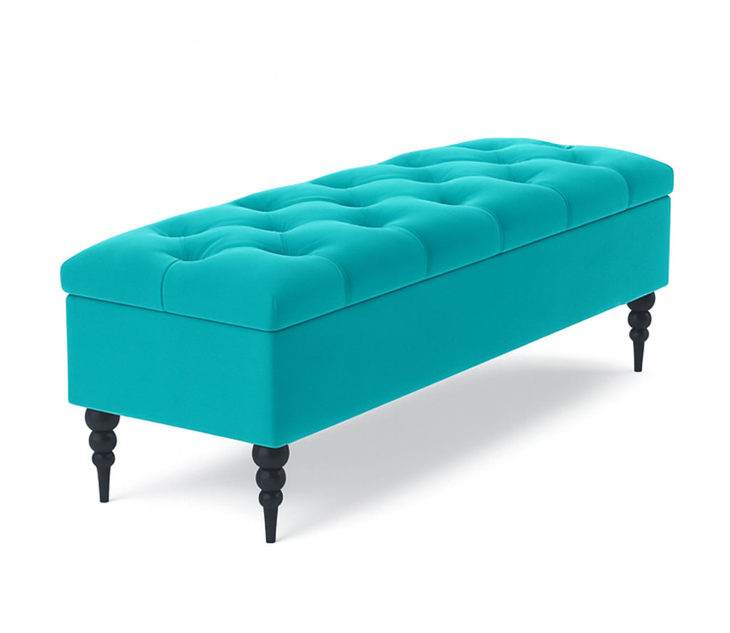 Safar Chesterfield Shoe Storage Bench with Legs